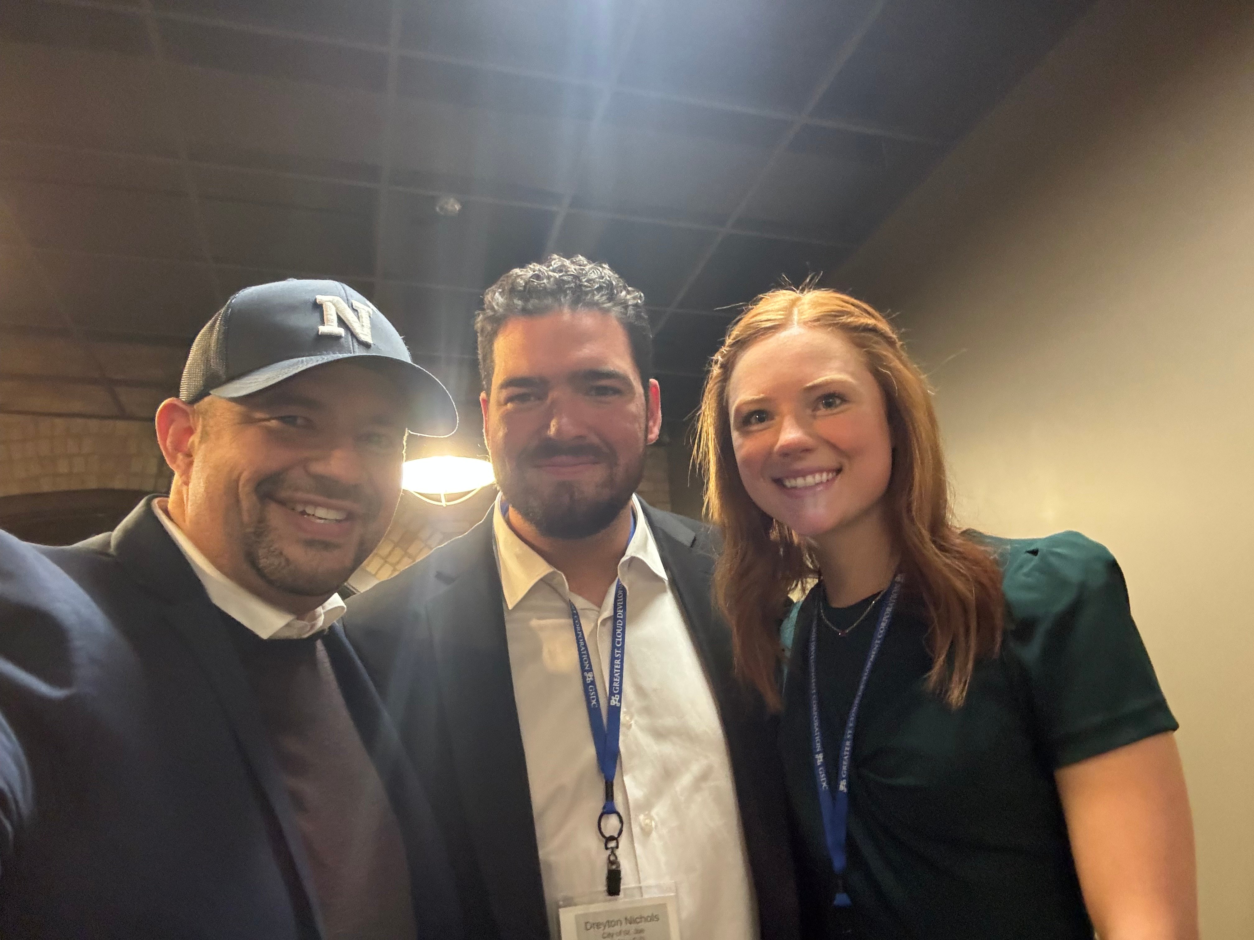 Dreyton Nichols and Heather Nichols with Nick Tietz at the MYTOWN premiere