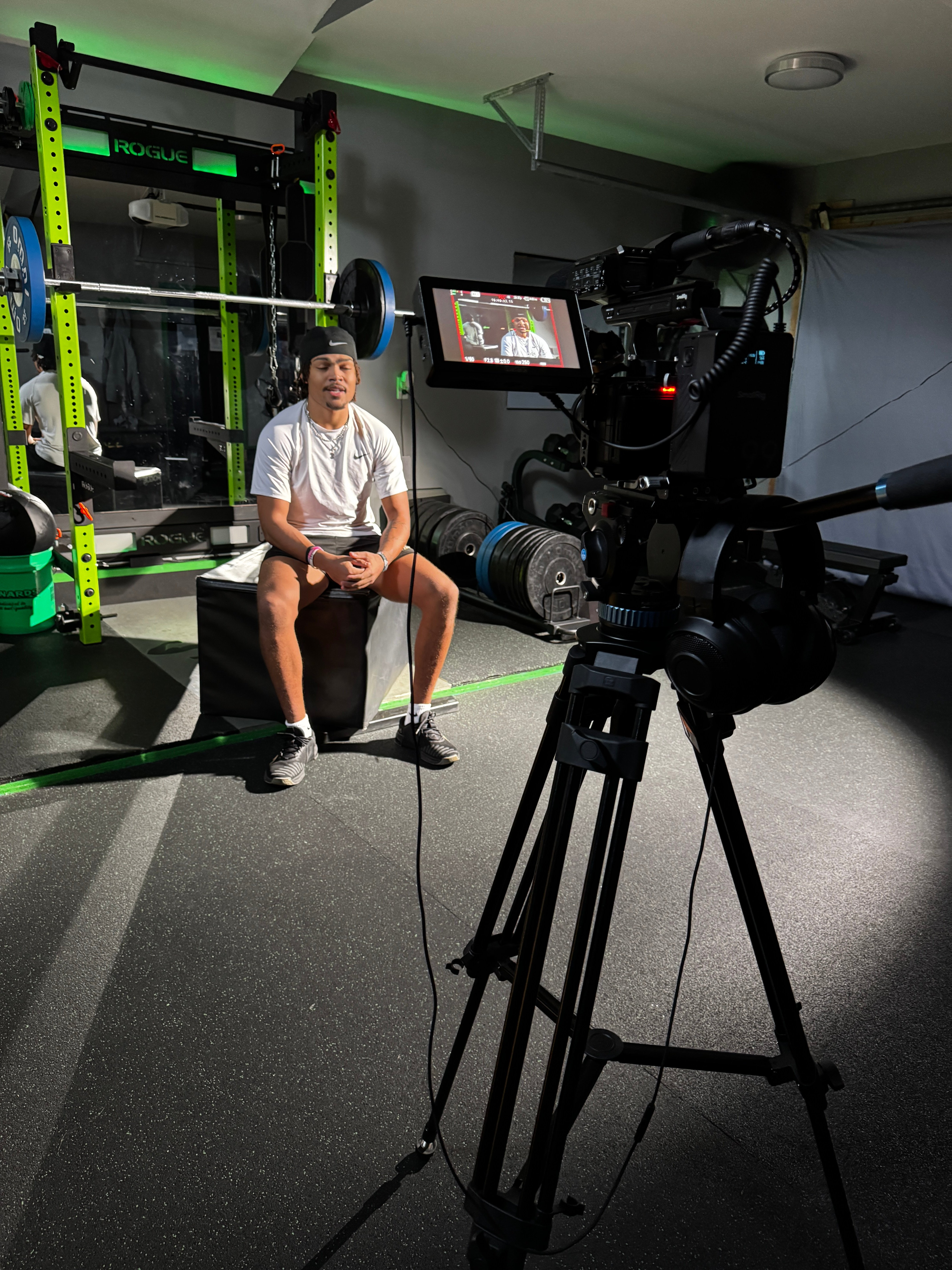 Parker Knutson during a Nichols WD film production before joining the Minnesota Gophers